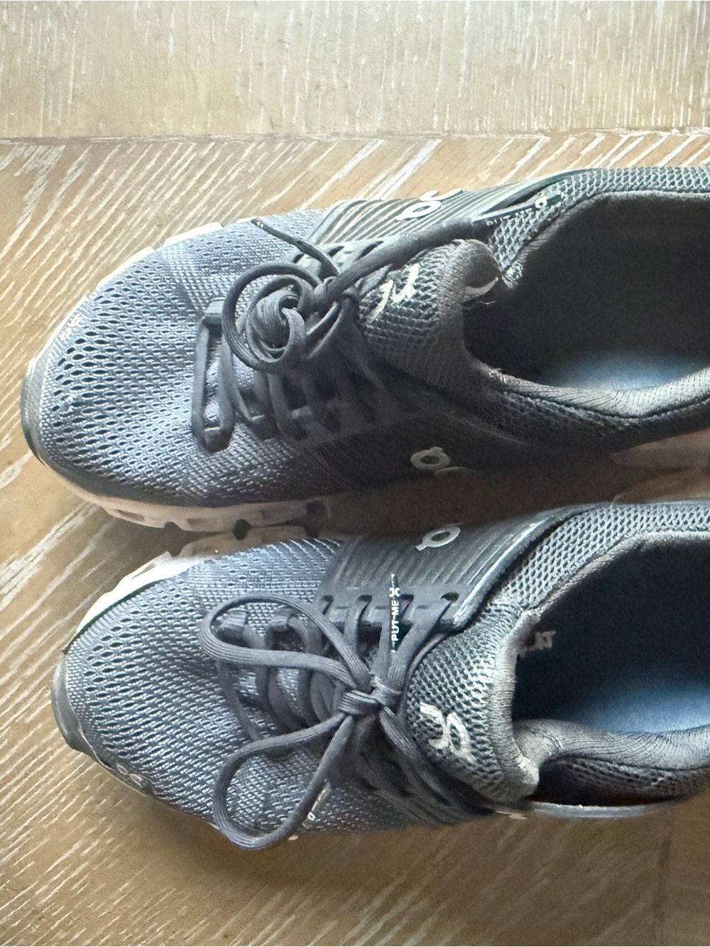 On Running Men's Gray Mesh Athletic Sneakers